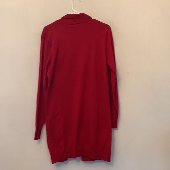 Samantha Erin red long open cardigan Size S NWT - Picture 6 of 7
